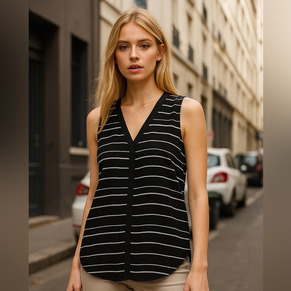 Apt 9 Striped Blouse - Picture 1 of 4